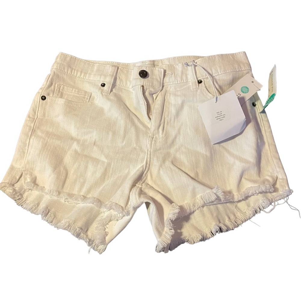 Pistola white fray hemmed shorts